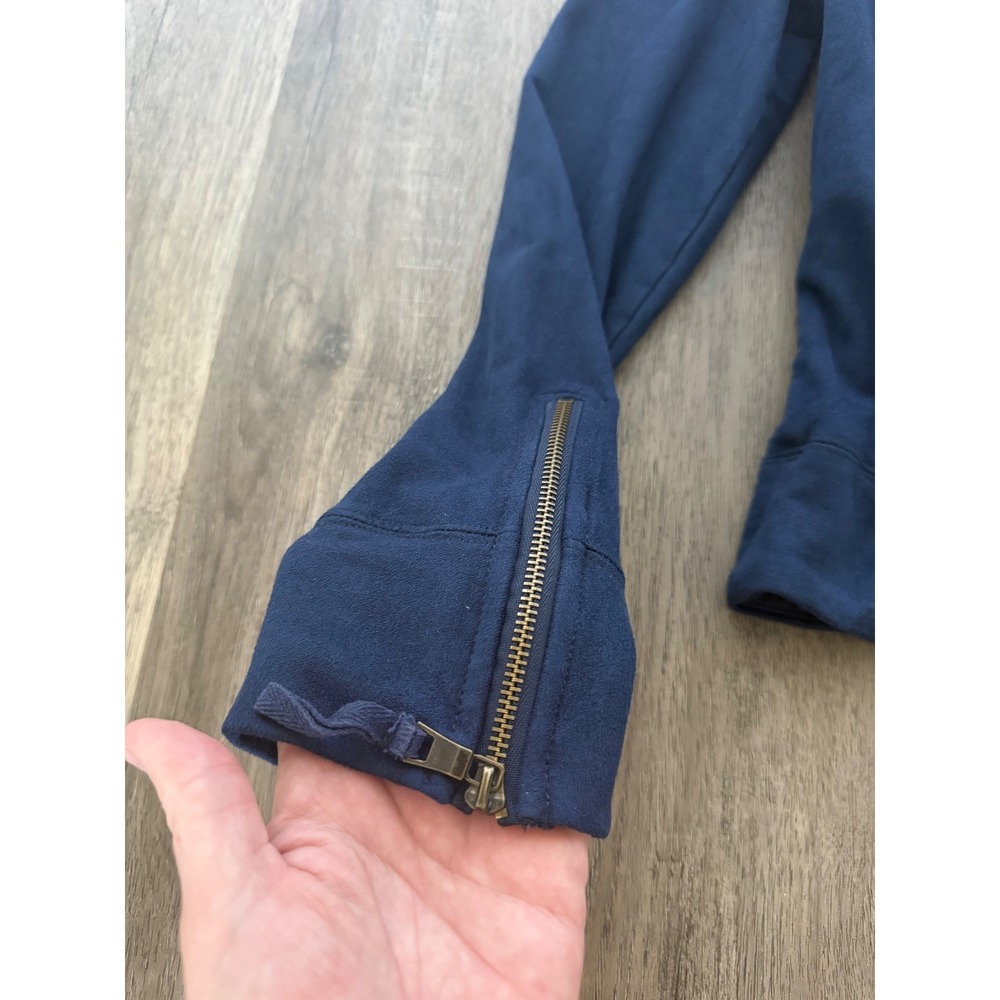 Marrakech Navy Moto Jacket Women's XS Asymmetrical Zip Utility Anthropologie - Picture 3 of 11